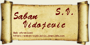 Šaban Vidojević vizit kartica